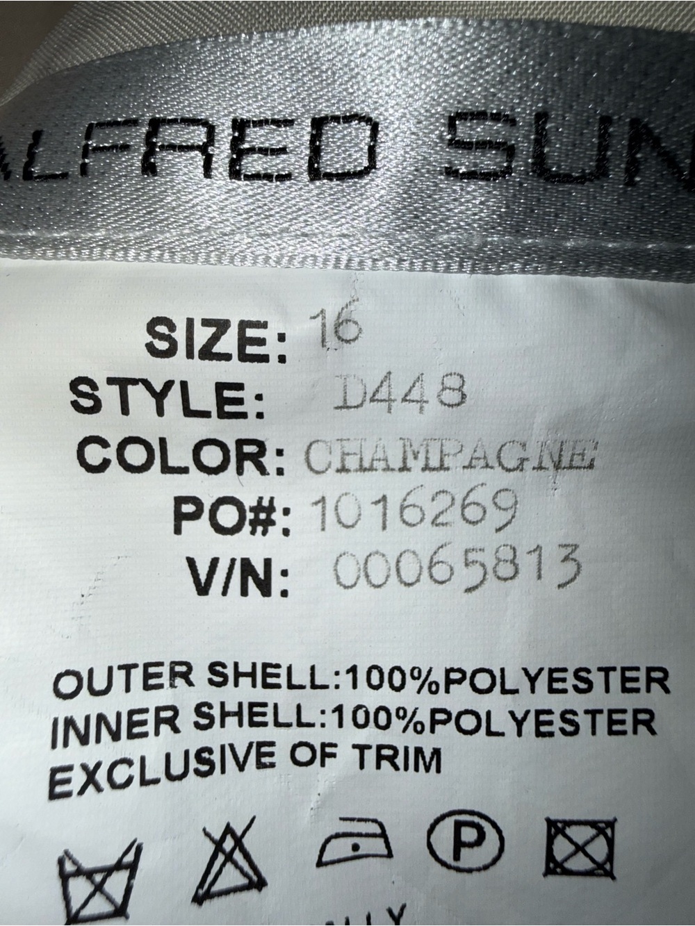 Alfred Sung D448 Champagne A-Line Midi Sleeveless Cocktail Dress - Picture 12 of 13